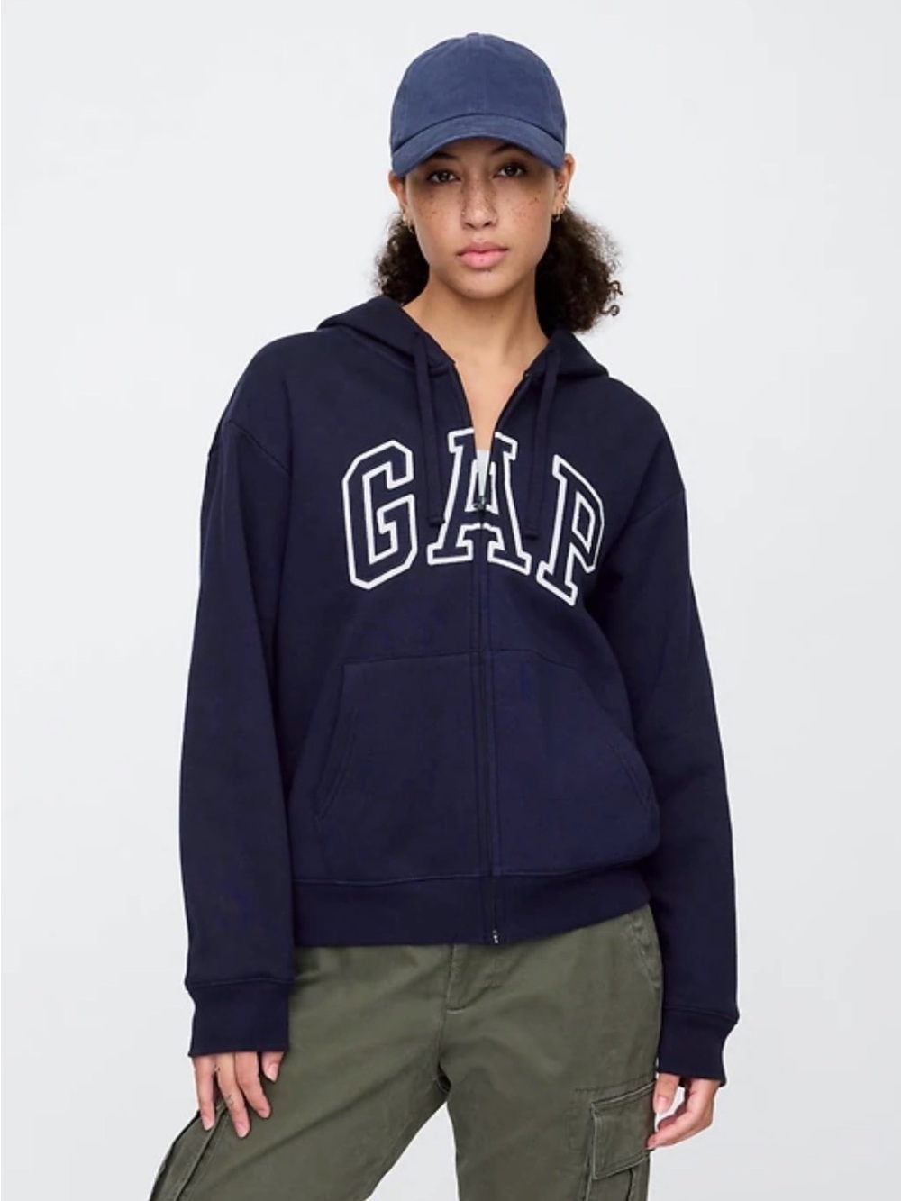 GAP women’s zip hoodie navy XL